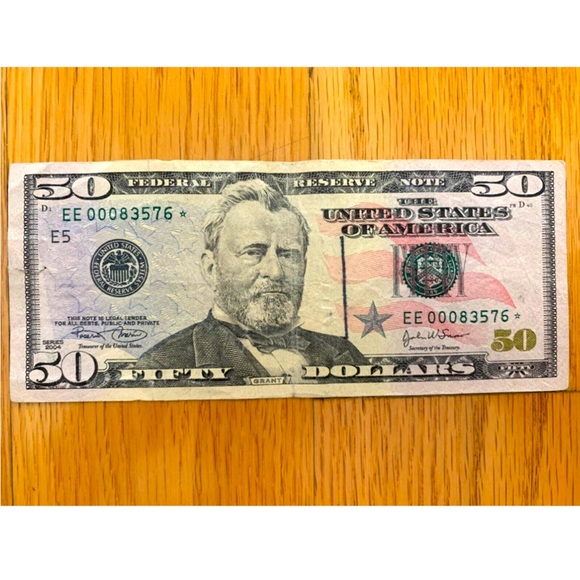 2004 $50 Dollar Bill - FANCY Serial Very Low Digit STAR⭐️ Note - Picture 1 of 2